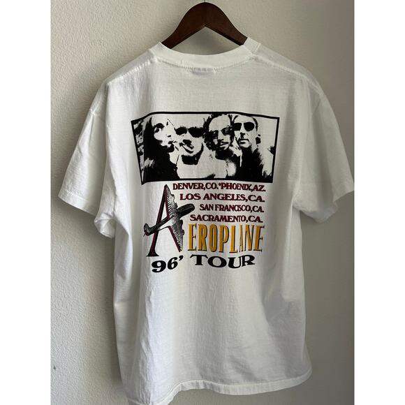 Red Hot Chili Peppers "Aeroplane 96' Tour" Vintage Reprint Oneita Tag - Picture 2 of 6